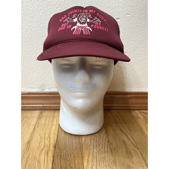 Champ 240 Joints In My Body Not One In My Pocket Vintage Humor Stoner Hat - Picture 1 of 3